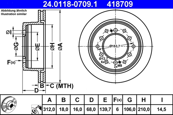 Disc frana ATE 24.0118-0709.1 [1]