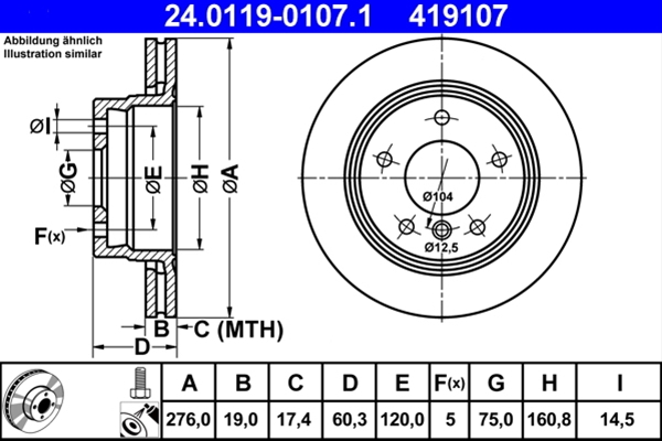 Disc frana ATE 24.0119-0107.1 [1]
