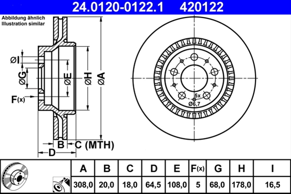 Disc frana ATE 24.0120-0122.1 [1]