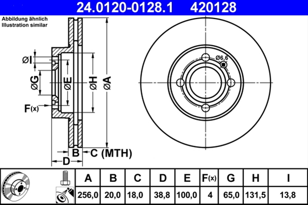 Disc frana ATE 24.0120-0128.1 [1]