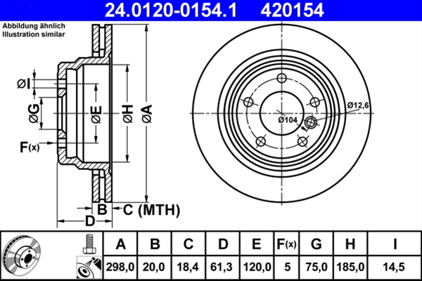 Disc frana ATE 24.0120-0154.1 [1]
