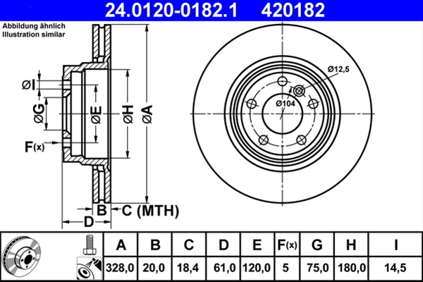 Disc frana ATE 24.0120-0182.1 [1]