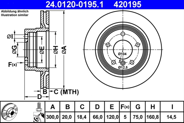 Disc frana ATE 24.0120-0195.1 [1]