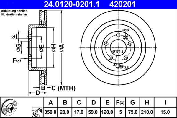Disc frana ATE 24.0120-0201.1 [1]