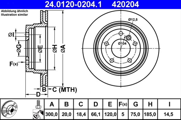 Disc frana ATE 24.0120-0204.1 [1]
