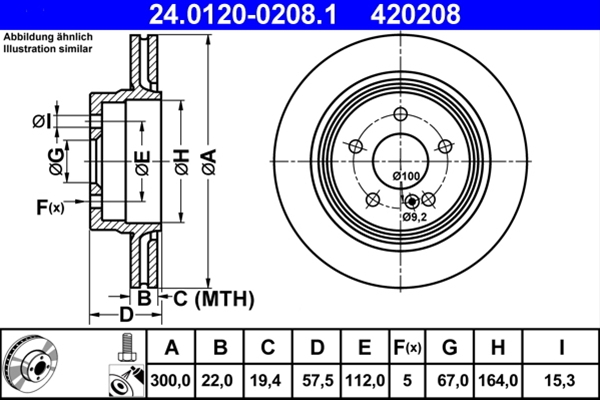 Disc frana ATE 24.0120-0208.1 [1]