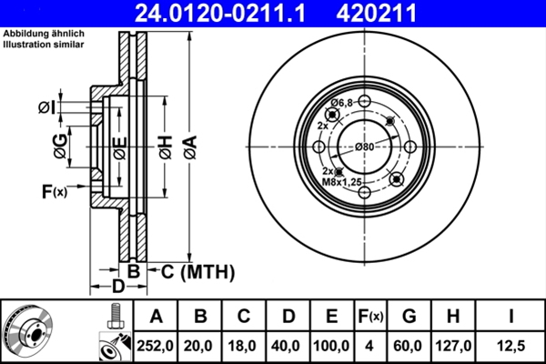 Disc frana ATE 24.0120-0211.1 [1]