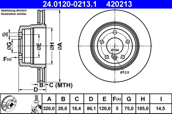 Disc frana ATE 24.0120-0213.1 [1]