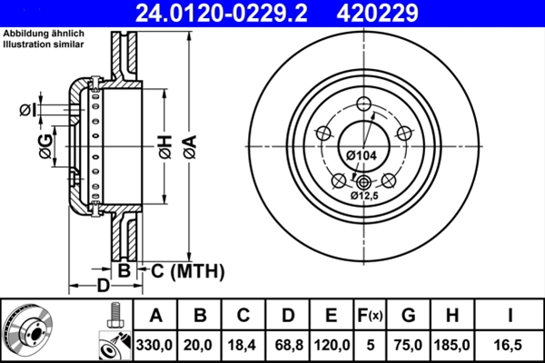 Disc frana ATE 24.0120-0229.2 [1]