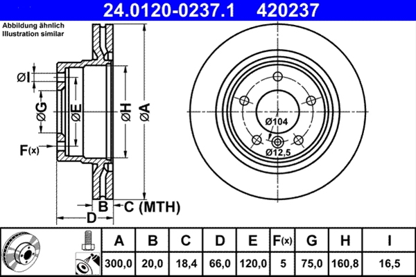 Disc frana ATE 24.0120-0237.1 [1]