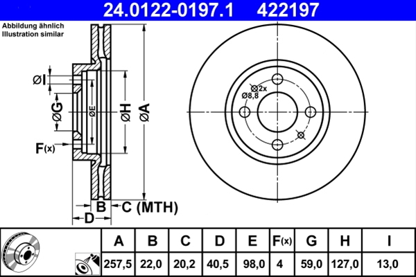 Disc frana ATE 24.0122-0197.1 [1]