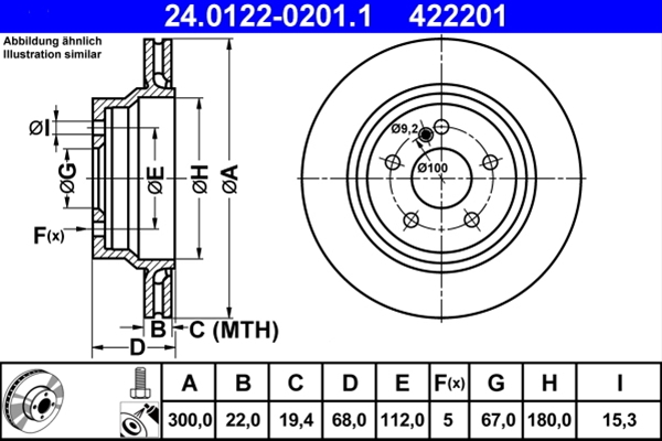 Disc frana ATE 24.0122-0201.1 [1]