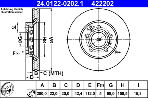 Disc frana ATE 24.0122-0202.1 [1]