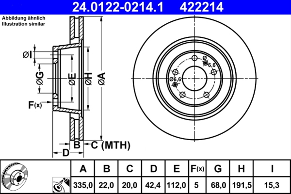 Disc frana ATE 24.0122-0214.1 [1]