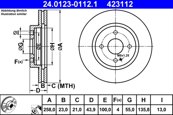 Disc frana ATE 24.0123-0112.1 [1]