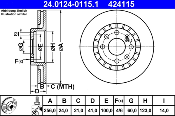 Disc frana ATE 24.0124-0115.1 [1]