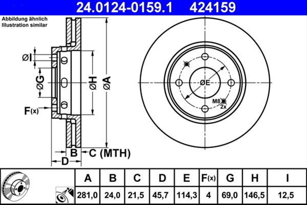 Disc frana ATE 24.0124-0159.1 [1]
