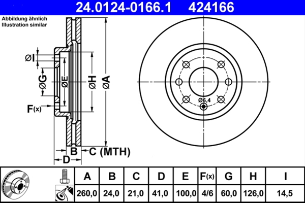 Disc frana ATE 24.0124-0166.1 [1]