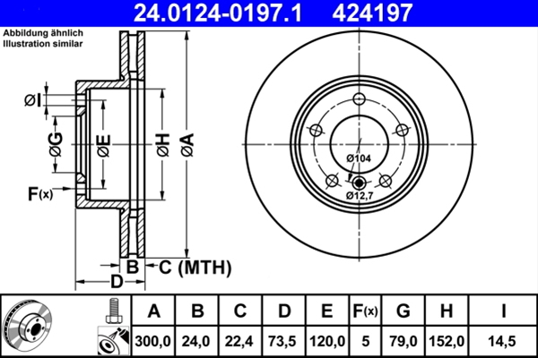 Disc frana ATE 24.0124-0197.1 [1]