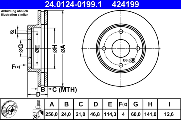 Disc frana ATE 24.0124-0199.1 [1]