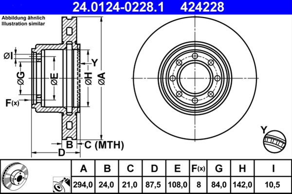 Disc frana ATE 24.0124-0228.1 [1]