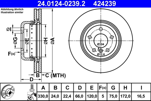 Disc frana ATE 24.0124-0239.2 [1]