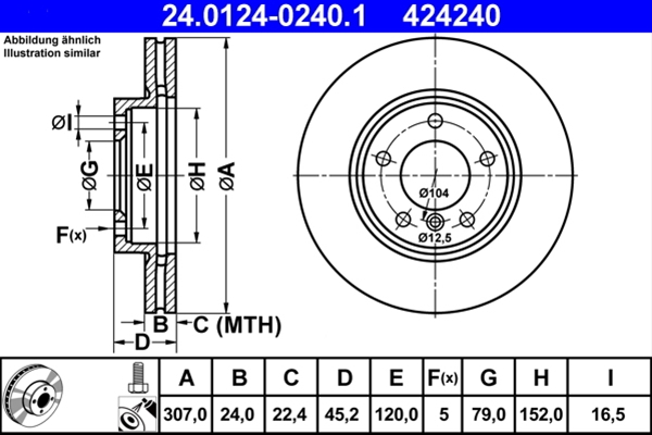 Disc frana ATE 24.0124-0240.1 [1]