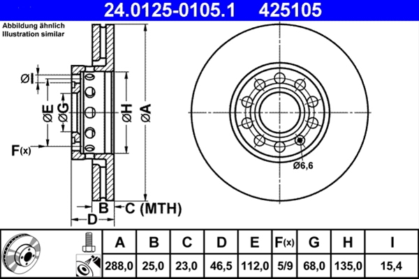 Disc frana ATE 24.0125-0105.1 [1]