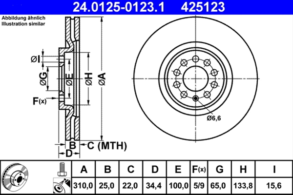 Disc frana ATE 24.0125-0123.1 [1]