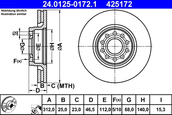 Disc frana ATE 24.0125-0172.1 [1]