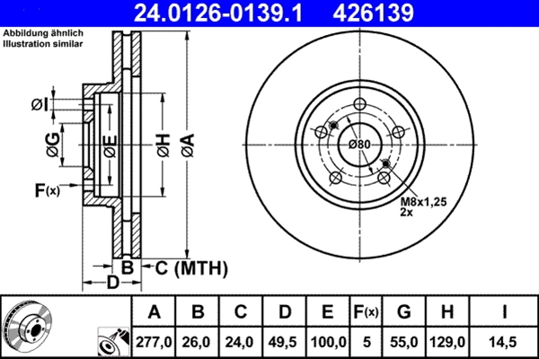 Disc frana ATE 24.0126-0139.1 [1]