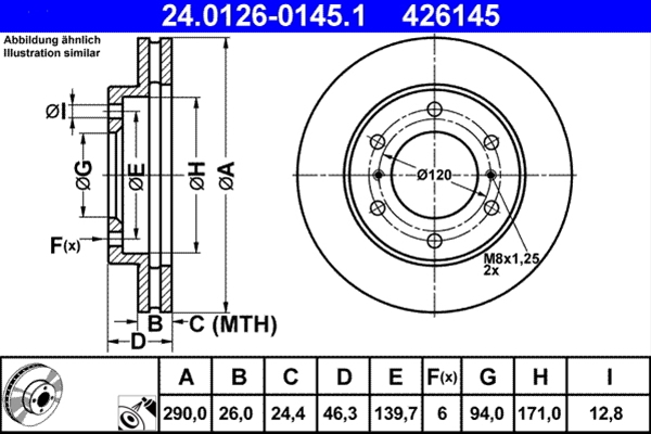 Disc frana ATE 24.0126-0145.1 [1]