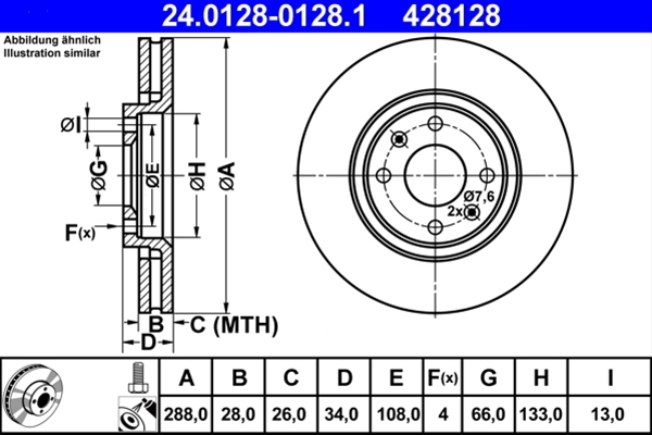 Disc frana ATE 24.0128-0128.1 [1]