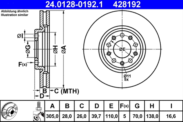 Disc frana ATE 24.0128-0192.1 [1]