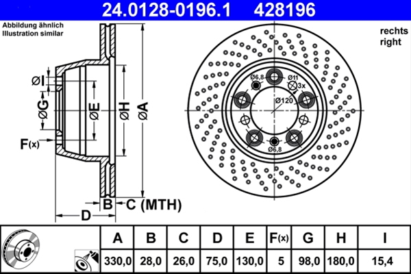 Disc frana ATE 24.0128-0196.1 [1]
