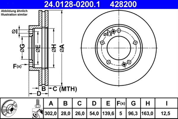 Disc frana ATE 24.0128-0200.1 [1]