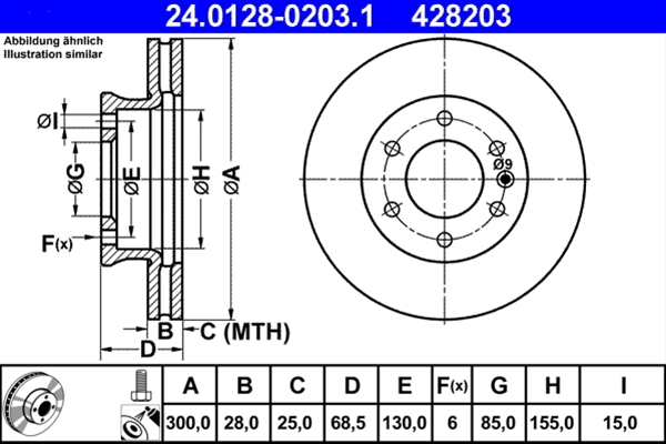 Disc frana ATE 24.0128-0203.1 [1]