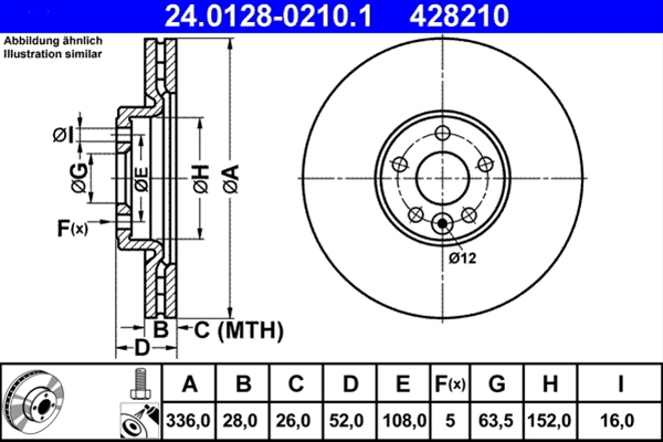 Disc frana ATE 24.0128-0210.1 [1]