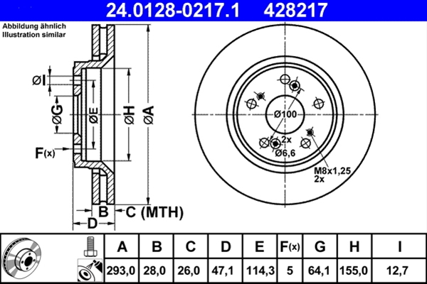 Disc frana ATE 24.0128-0217.1 [1]