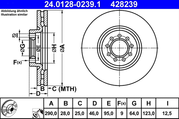 Disc frana ATE 24.0128-0239.1 [1]