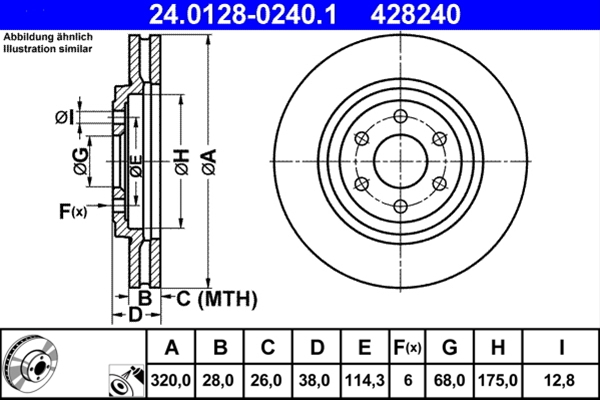 Disc frana ATE 24.0128-0240.1 [1]