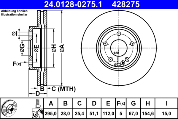 Disc frana ATE 24.0128-0275.1 [1]