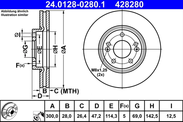 Disc frana ATE 24.0128-0280.1 [1]