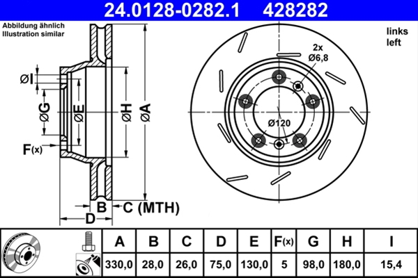 Disc frana ATE 24.0128-0282.1 [1]