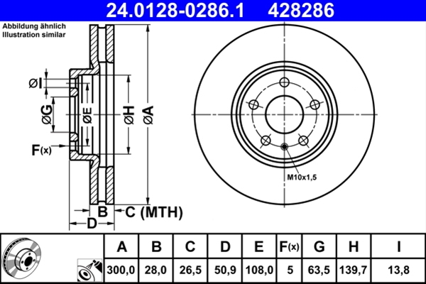 Disc frana ATE 24.0128-0286.1 [1]