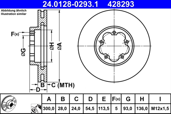 Disc frana ATE 24.0128-0293.1 [1]