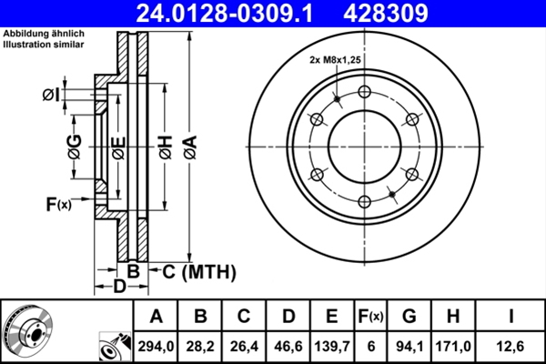 Disc frana ATE 24.0128-0309.1 [1]