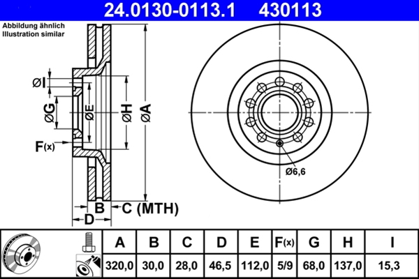 Disc frana ATE 24.0130-0113.1 [1]