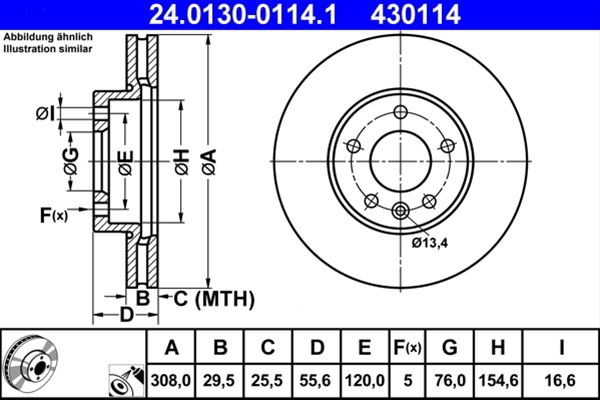 Disc frana ATE 24.0130-0114.1 [1]