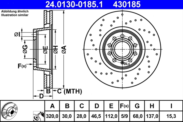 Disc frana ATE 24.0130-0185.1 [1]